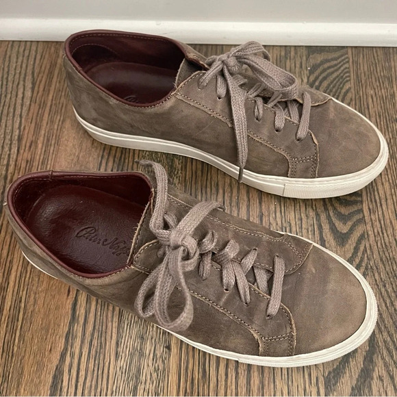 Peter Nappi tan leather lace up sneakers made in Portugal size 38/8 - Picture 2 of 9